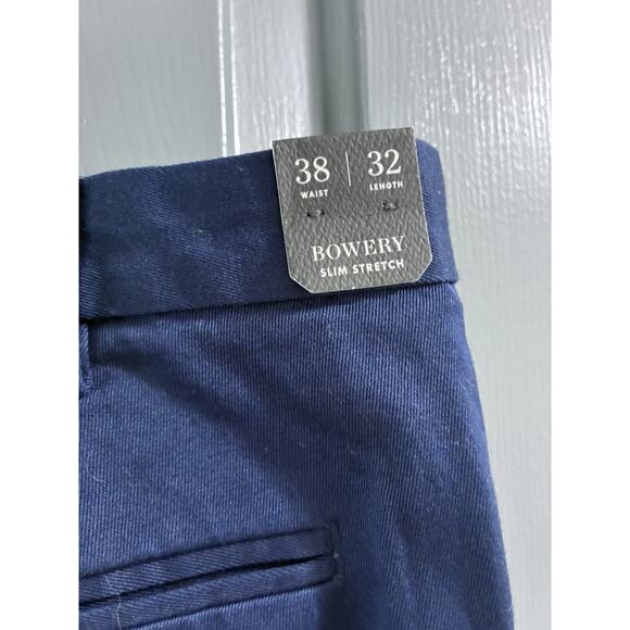 J. Crew Bowery Dress Slim Stretch Dres Pants Mens 38/32 Navy Business Career NWT - Picture 3 of 8